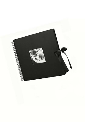 Black Scrapbook Photo Album 10x10 Inch DIY Cover Photo 80 Pages Great For Gift $16.99
