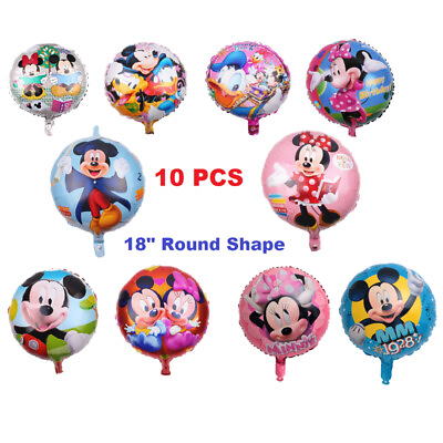 Disney Mickey Mouse Balloons 18quot; for Girl Kids Birthday Party Decoration 10pcs $5.99