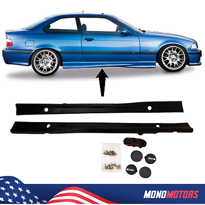 TWIST SIDE SKIRTS For BMW E36 COUPE SEDAN 3 SERIES M3 FREE 3 5 DAYS DELIVERY $460.00