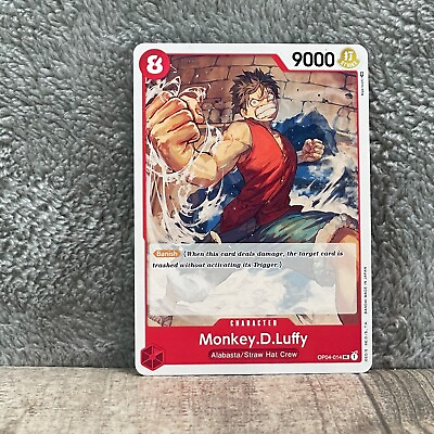 #ad One Piece Card Game Monkey.D.Luffy Kingdoms of Intrigue OP04 014 $1.60