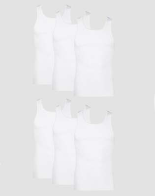 Hanes Men#x27;s TAGLESS ComfortSoft White A Shirt 6 Pack Shirts Tank FreshIQ Value $18.10