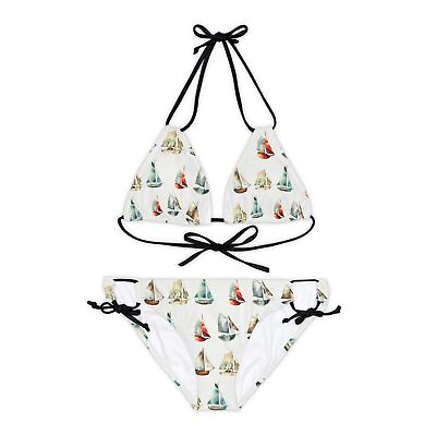 #ad #ad 2 Piece Bikini Sail Boats Gift For Her Bathing Suit $59.70