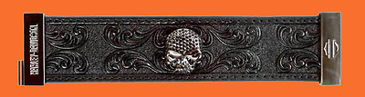 Harley Womens Joy Ride Willie G Skull Stones Leather Wrist Cuff XS S HDWCU10294 $59.99