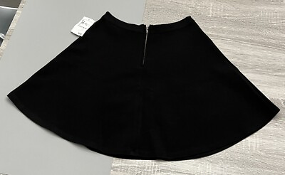 #ad Devlin Womens Black Viscose Nylon Spandex Mini Circle Skirt Size Medium W TAGS $9.00