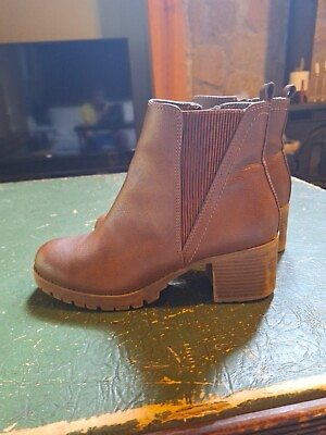 #ad #ad womens ankle boots size 8 Brownankle High Brown Womens Boots Size 8womens S8 $19.87