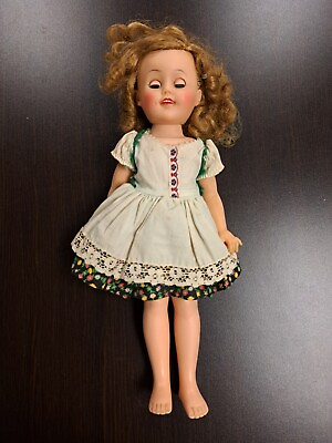 #ad Shirley Temple Ideal Doll st 15 Sleeper Teeth 14 Inch. F $20.00