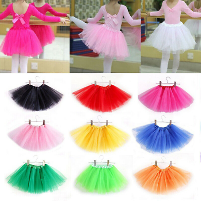 #ad Girls tutu Ballet Dance Dress Wear Party skirt One Size for Kids Customer Skirts $9.79