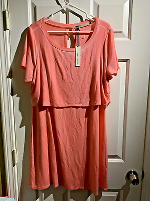 #ad Max Sun dress Open Back Soft Pink dress open Back Size Large $18.88