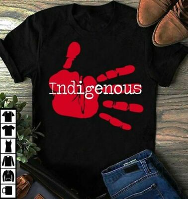 Native Womens Wilderness Indigenous Red Hand MMIW Women T Shirt Cotton Black $14.99