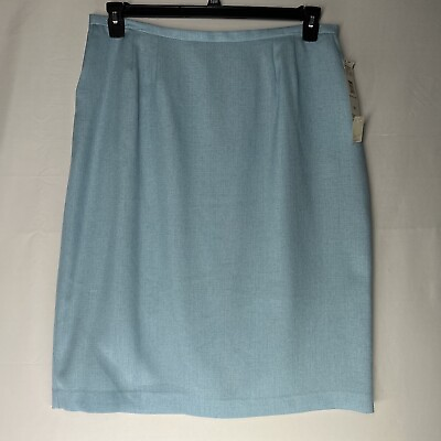 Vintage Koret Skirt Womens 20 Robin Egg 100% Poly Midi Pencil Plus Skirt $20.00