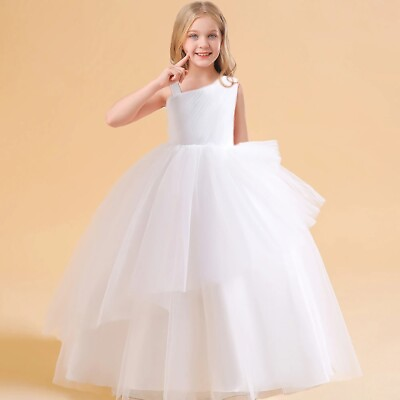 #ad Girls Bridesmaid Party Dresses Elegant Lace Wedding Flower Evening Princess Gown $29.99