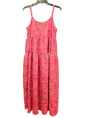 Pink Floral Maxi Dress Medium $12.00
