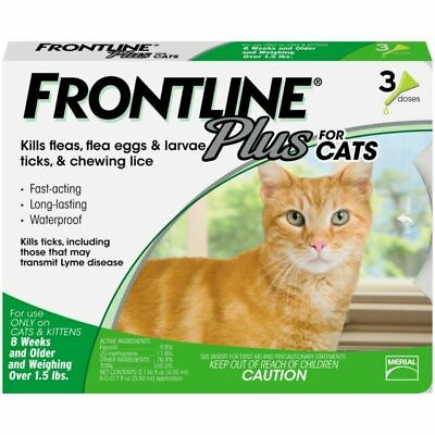 #ad #ad FRONTLINE Plus Flea and Tick Treatment for Cats and Kittens 3 Doses $30.00