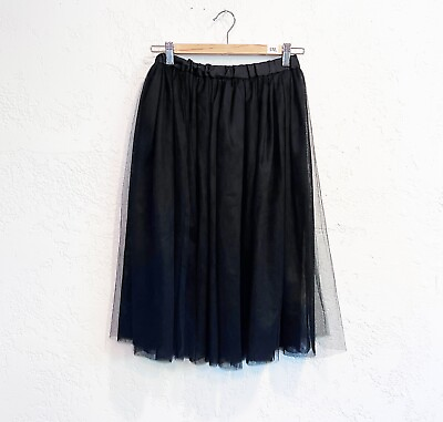 #ad Womens 3 Layer Tulle Unbranded Handmade Skirt Elastic Waist Partially Lined $14.99