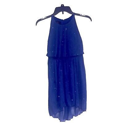 #ad Girls Blue Sparkly Party Dress Size 10 $12.00