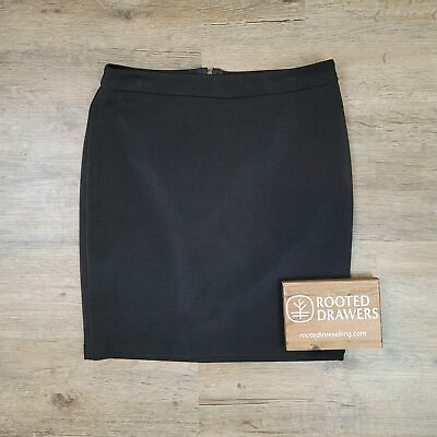 Forever 21 Skirt Black Solid Pencil Straight Careerwear Casual Lightweight Women $6.99