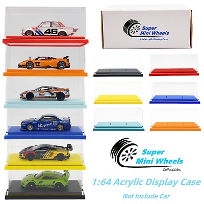 #ad Super Mini Wheels 1:64 Acrylic Display Case Showcase for Hot Wheels Mini GT $34.99