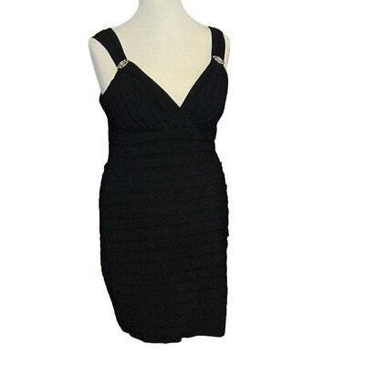 #ad Scarlett Nite Event Plus Size 16 Formal Cocktail Little Black Dress $50.00