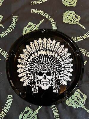 #ad Harley Skull Headdress Derby Cover 2016 current Touring Fitment Only $165.00