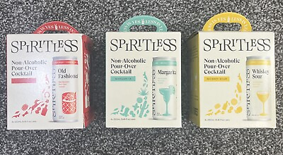 #ad 3 Cases Of SPIRITLESS Non Alcoholic Pour Over Cocktail 16 X 8.45 Oz Cans $30.00