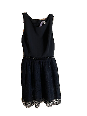 ALYA Size Small Sleeveless Dressy Junior Dress Black Pre Owned $15.38