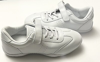 #ad Youth Girls White Cheerleading Shoes Athletic Dance Sport Training Womens Size 6 $12.00