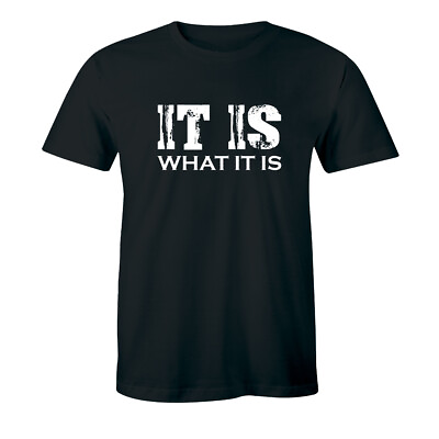 It Is What It Is Mens T Shirt College Tee Rude Sarcastic Funny Humor Party Shirt $17.63