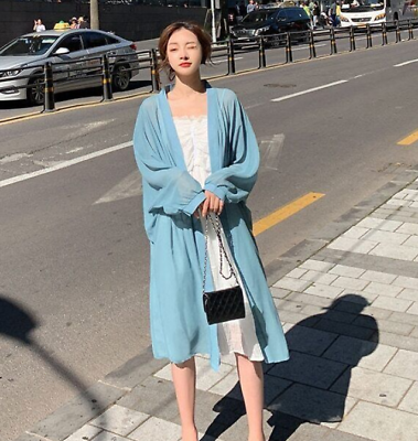 #ad Sleeve Long Blouses Kimono Cardigan Holiday Beach Women Summer Tops $18.82