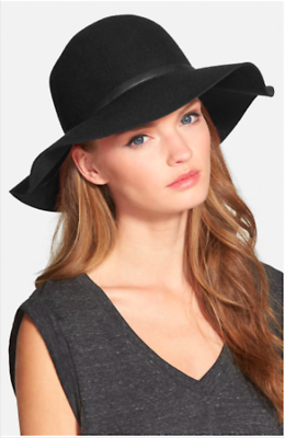 #ad Nordstrom Black Floppy Wool Hat $85 $29.99