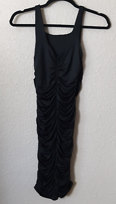 #ad Womens Black Bodycon Dress Size Large New #1G6445 $10.00