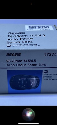 #ad Vintage SEARS 28 to 70mm f3.5 4.5 Macro One Touch Zoom Lens For Minolta MD NIB $30.00