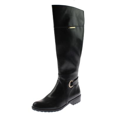 #ad #ad Alfani Womens JADAH Black Wide Calf Riding Boots Shoes 5 Medium BM BHFO 9036 $23.99