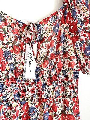 #ad NY Collection Womens Petite Medium Maxi Short Sleeve Dress $14.25
