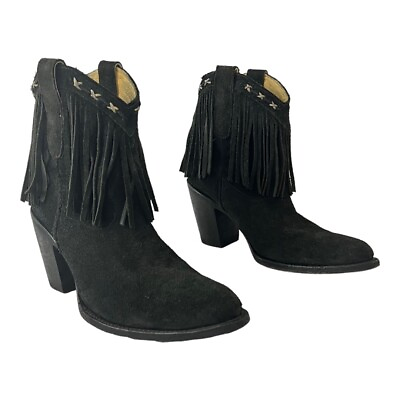 #ad #ad Idyllwind Miranda Lambert Womens Boots Size 8 Black Suede Heeled Western Fringe $99.99