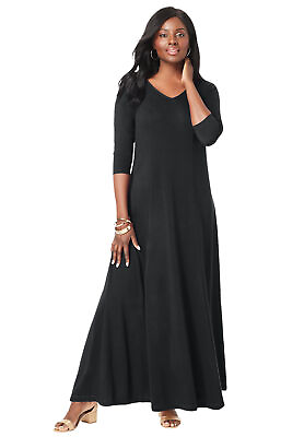#ad Jessica London Women#x27;s Plus Size Double V Maxi Dress $32.74