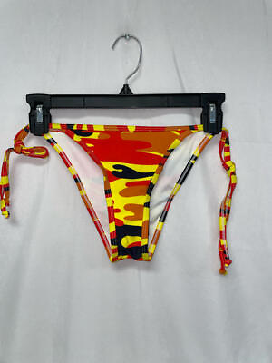 Kendall Kylie Camo Cheeky String Bikini Bottom Size Medium $16.00