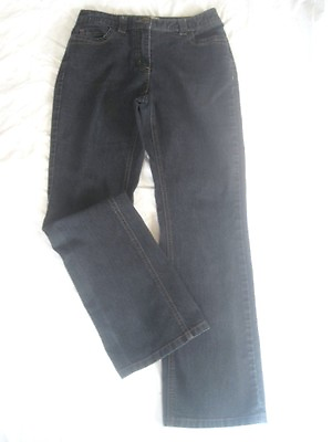 #ad Contrast Junior Size 7 Bootcut Jeans Inseam 31quot; Low Rise Stretch Dark Wash $8.00