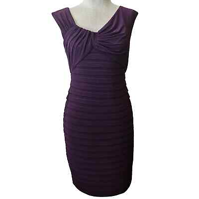 #ad Purple Knee Length Cocktail Dress Size 6 Petite $41.25