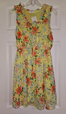 #ad Sierra Sky Women’s Floral Sun Dress Size Medium NWT $14.50