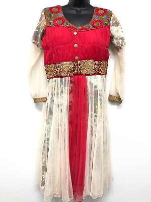 Vintage 80#x27;s 90#x27;s Womens Red Dress Size L $14.25