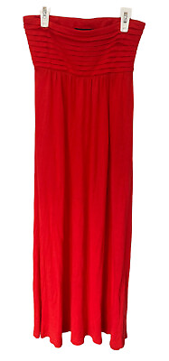 #ad Ted Baker Red Strapless Maxi Dress Ted Baker Size 0 US Size 2 $22.50