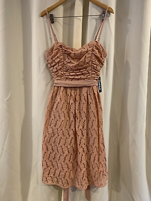 #ad Blush Pink Lace Cocktail Dress size 12 NWT $44.95