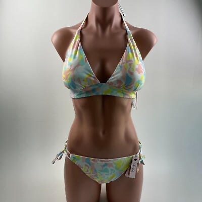 #ad Victoria#x27;s Secret Swim Push Up Padded Bikini Top amp; Bikini Bottom Set Size M NWT $39.99