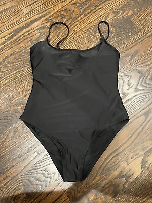 #ad Women black one piece swimsuit Large NWOT $8.99