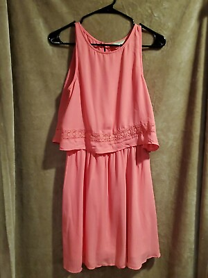 #ad NWT Decree Pink Casual Sleeveless Dress Junior#x27;s Small New With Tags $9.99