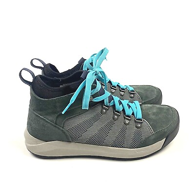 #ad LL Bean Vista Hiker Womens Boots Size 10 Gray Green Mid Athletic Comfort 508527 $39.95