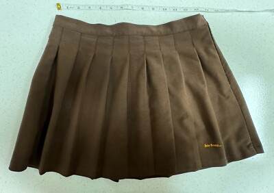 #ad iETS FRANS PLEATED TENNIS MINI SKIRT BROWN WOMENS SIZE S $16.00