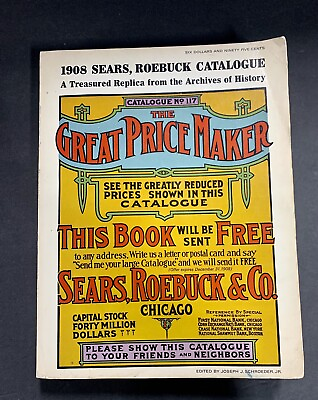 1908 Sears Roebuck Catalog Replica 1971 $14.98