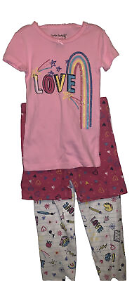 #ad #ad Cynthia Rowley Girls Pajamas Size 4T 3 Piece Set New $10.00