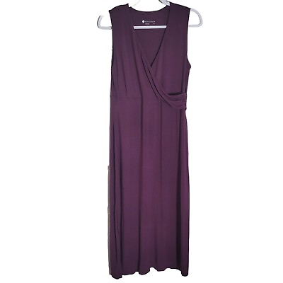 #ad Kira Grace V Neck Modal Maxi Dress Women#x27;s Size Large Purple Soft Casual $44.95